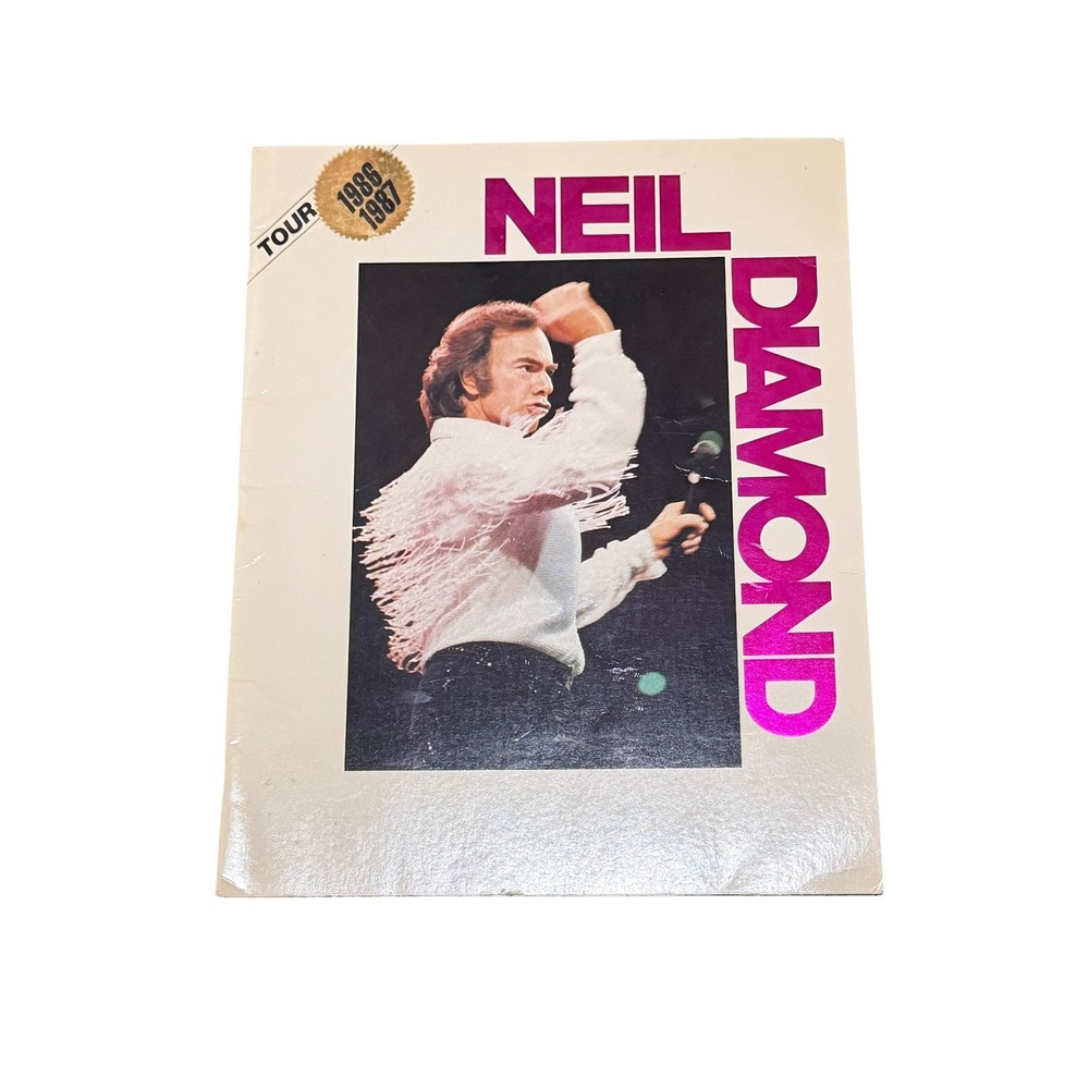 Vintage Neil Diamond 1986 1987 World Tour Concert Program Souvenir Book